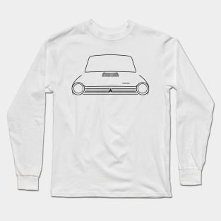 Autobianchi A112 1970s classic car black outline graphic Long Sleeve T-Shirt